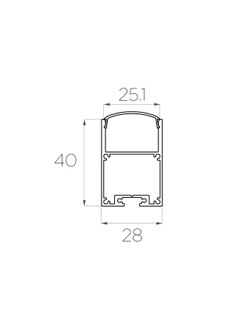 Алюминиевый профиль 4L-2840-S ANOD