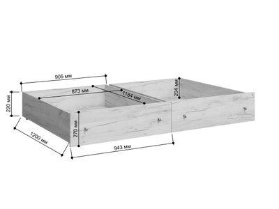 Ящики выкатные под кровать 120 см. фото 2