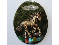 МАГНИТ ЛОШАДЬ НОВАЯ, ЗМЕЕВИК С САМОЦВЕТАМИ АМ-113. ОПТ