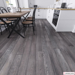 Массивная доска Дуб Одесса в интерьере кухни