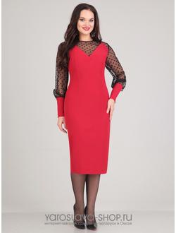 Модель: М-1109. Платье красное футляр.