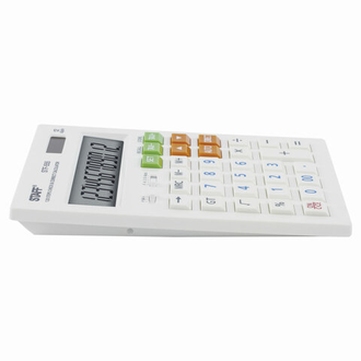 Калькулятор настольный STAFF STF-555-WHITE (205х154 мм), CORRECT, TAX, 12 разрядов, двойное питание, 250305