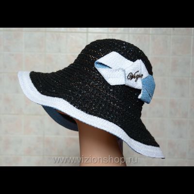 Черная шляпа с широкими полями Vizio Италия 5487 FF 3