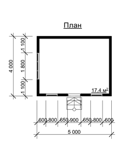 ЛЕТНЯЯ КУХНЯ ИЗ БРУСА: ГАБАРИТНЫЕ РАЗМЕРЫ: (5Х4М), ОБЩАЯ ПЛОЩАДЬ: 20М²