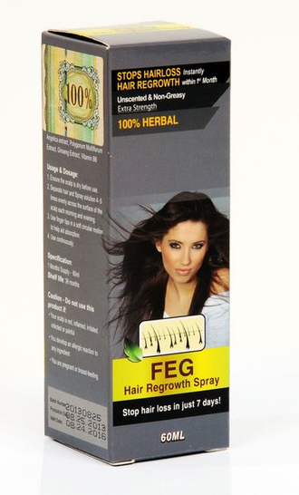 FEG Hair Regrowth Spray - Полный курс-(3 шт.) - Средство для интенсивного роста и от выпадения волос - 60 мл