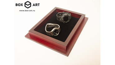 6099 Шпон вишни. Нанесение шелкография серебром.