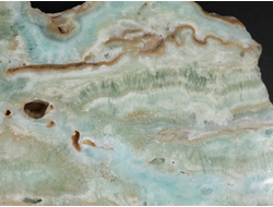 Арагонит голубой, полировка с двух сторон, Африка (124*91*10 мм, 223 г) №37761