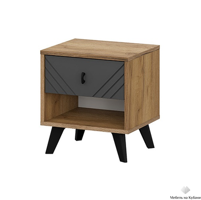 Байкал Тумба прикроватная Дуб Золотой/Графит