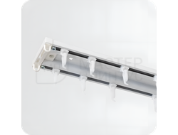 Карниз двухрядный алюминиевый Трэк Уют 1.6м