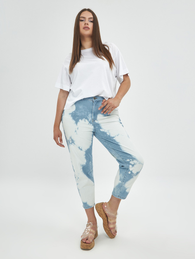 Женские джинсы с ярким эффектом варки