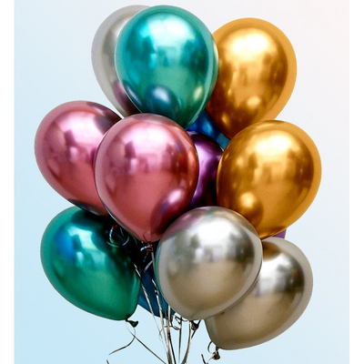 шар с гелием 12"/30 см "хром"