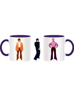 Кружка фиолетовая "Веселые молодые люди"