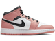 Купить кроссовки Nike (GS) Air Jordan 1 Mid Pink Quartz 555112-603