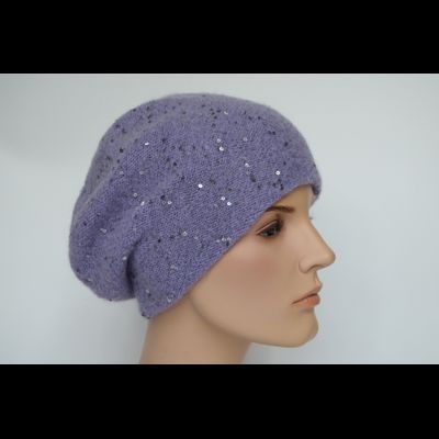 Фиолетовый берет с пайетками Vizio Италия 6943