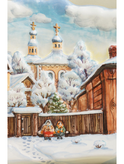 Городской сюжет зима (панно)