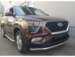 Защита переднего бампера d60 для Hyundai Creta 2021-
