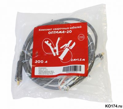 Комплект сварочных кабелей Optima-200 (200 А / 2+1,5 м)