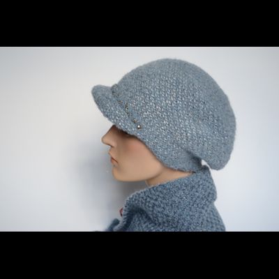 Голубая вязаная кепка Vizio Италия 8035 W фото