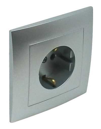 Рамка Logus 90 акварель, 1 пост, алюминий - Efapel 90910 TAL