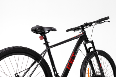 Велосипед FET technics 27,5" black-red (21 скорость, Shimano, дисковые тормоза)