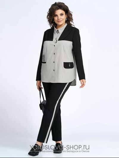 Женский брючный комплект с рубашкой