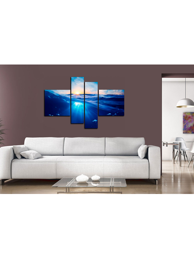 Модульная картина &quot;Солнце на волнах&quot;