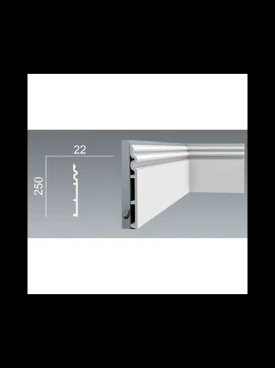 Плинтус ORAC Decor SX193, дюрополимерный, влагостойкий, ударопрочный, под покраску, длина 2 метра