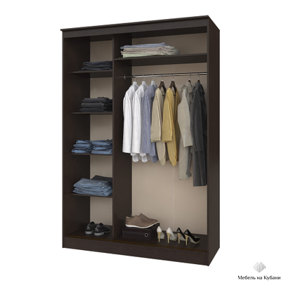 Сакура 1,5 м шкаф-купе Венге/Лоредо