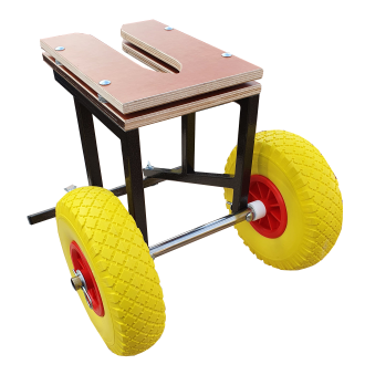 Тележка для лодочного мотора (разборная),  захват АКП  ЛИТЫЕ КОЛЕСА