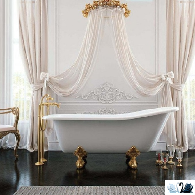 Ванна Эстет Царская 170 x 73 см отдельностоящая каменная