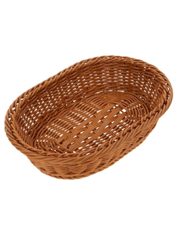 Корзина для хлеба овальная 23*15*6 см. коричневая полиротанг