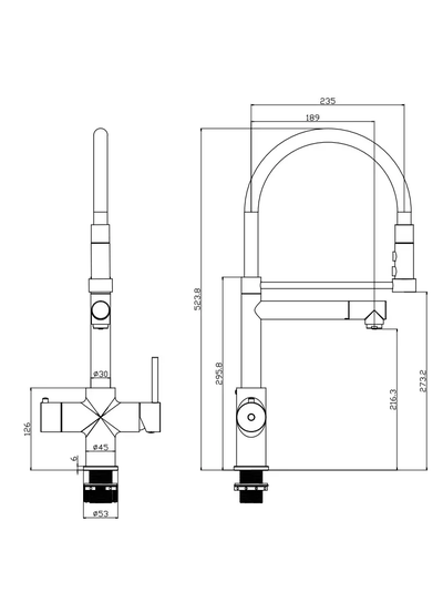Система мгновенного кипячения воды 4в1 AQUAHOT ROME LG (светлое золото)