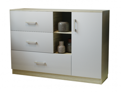 Комод К-3.1 Дуб сонома/Белый жемчуг