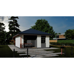 Одноэтажный дом с двумя спальнями 67м² (S66)