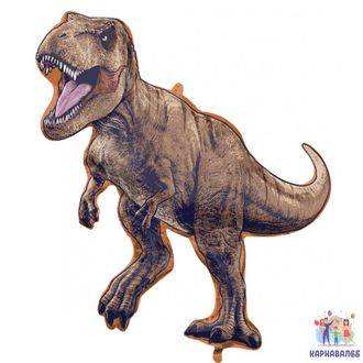 Шар фольга Парк Юрского периода Динозавр  76*79 см (шар + гелий + лента)