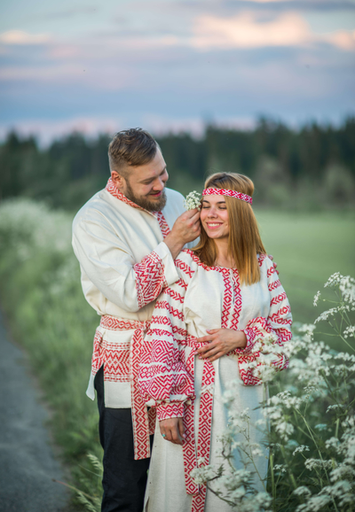 Косоворотка ткачество "Сила Души" белая