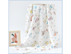 Муслиновая пеленка "Животные" 110x120