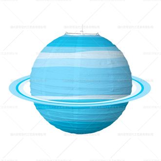 Бумажный фонарик планета голубой