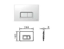 Комплект: сиденье с микролифтом VitrA Normus, панель смыва, цвет хром, 9773B003-7200