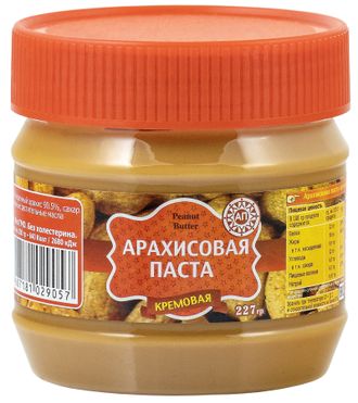 Арахисовая паста (Азбука Продуктов) кремовая 227гр (24)