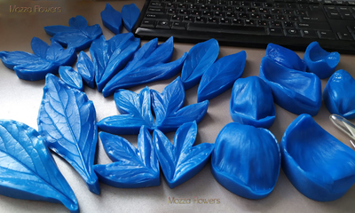 "Лист и лепесток пион Танцующая Бабочка" силиконовые молды (вайнеры)