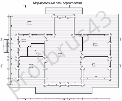 Рубленый дом "Дом Охотника 2", 464,8 м2