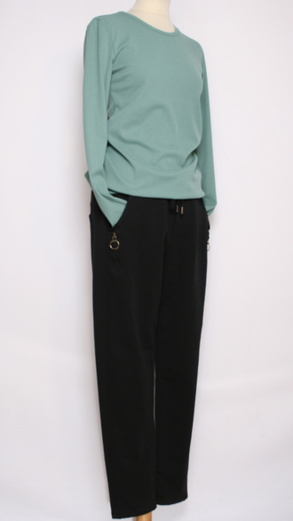 БРЮКИ ТРИКОТАЖНЫЕ "КОЛЬЦО" чёрные