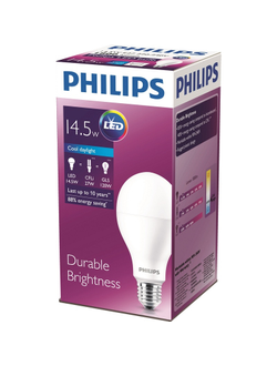 Лампа светодиодная Philips 14.5W E27 6500k хол.бел. ст.колба