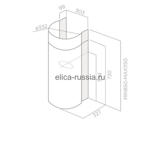 ELICA Вытяжка настенная STONE WH/A/33