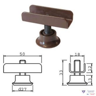 Опора регулируемая П образная 16 мм, коричневая