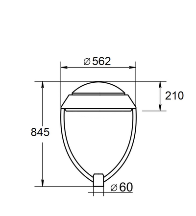 Парковый светильник  Стрит  Факел