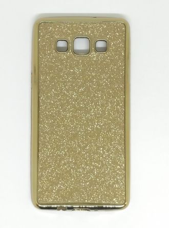 Защитная крышка силиконовая Samsung Galaxy A5, с золотистым напылением