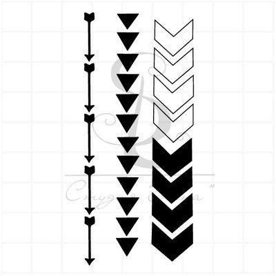Штамп набор стрелок из повторяющихся элементов