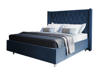 Кровать "Графиня" синего цвета